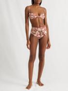 Johanna Ortiz - Palma Tribu De Verano Floral Bikini Briefs - Womens - Red Print
