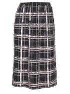 Mother Of Pearl Alwyne Embellished-checked Silk Skirt