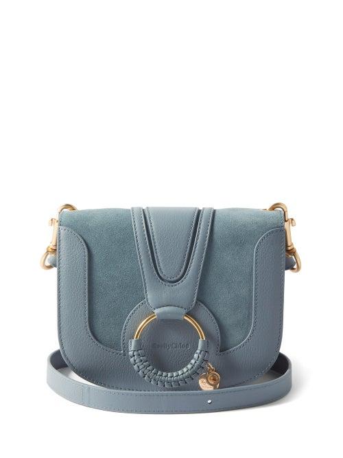 See By Chlo - Hana Small Leather And Suede Cross-body Bag - Womens - Blue