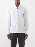 Officine Gnrale - Eren Cuban-collar Cotton-poplin Shirt - Mens - White