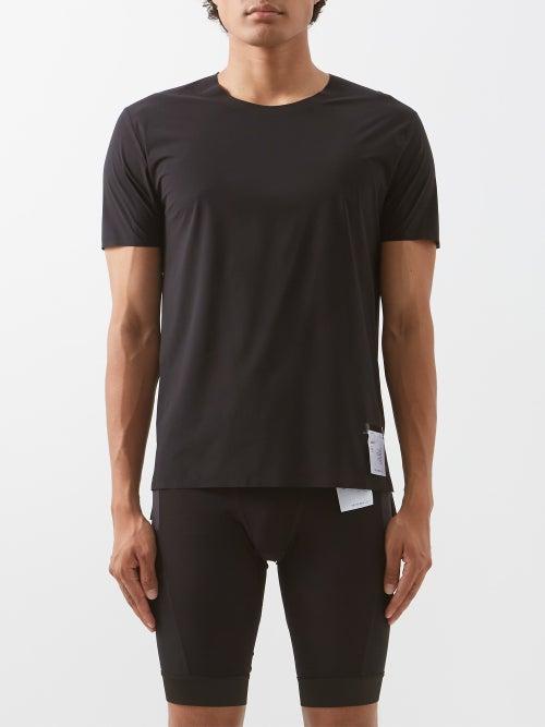 Satisfy - Crew-neck Jersey T-shirt - Mens - Black