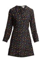 Matchesfashion.com Hvn - Lou Rainbow Star Print Silk Dress - Womens - Black Print