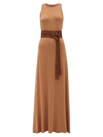Matchesfashion.com Albus Lumen - Zara Belted Maxi Dress - Womens - Brown