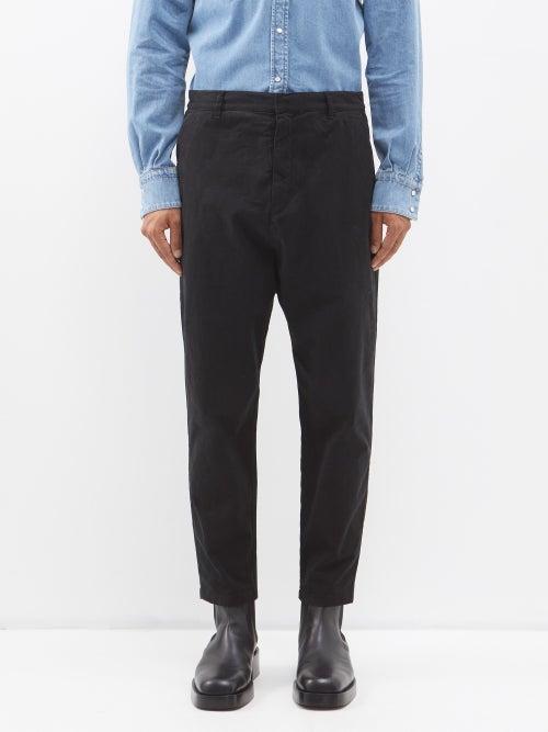 Nili Lotan - Paris Cotton-blend Twill Trousers - Mens - Black