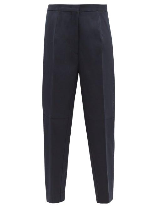 Matchesfashion.com Jil Sander - Leon Cotton Twill Trousers - Womens - Dark Navy