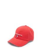 Matchesfashion.com Vetements - Logo Embroidered Canvas Cap - Mens - Red