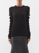 Rick Owens - Spartan Cutout-sleeve Wool-blend Sweater - Womens - Black