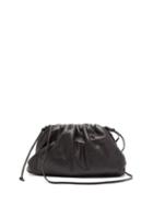 Matchesfashion.com Bottega Veneta - The Pouch Small Gathered Leather Clutch Bag - Womens - Black