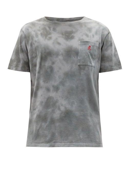 Matchesfashion.com Gramicci - One Point Tie-dye Cotton-jersey T-shirt - Mens - Grey