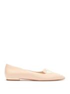 Matchesfashion.com Sophia Webster - Bibi Crystal Butterfly Leather Ballet Flats - Womens - Light Pink