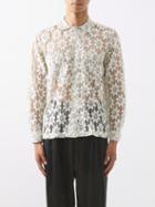 Bode - Daisy-embroidered Cotton-blend Lace Shirt - Mens - White
