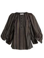 Matchesfashion.com Apiece Apart - Everlasting Striped Blouse - Womens - Black Multi