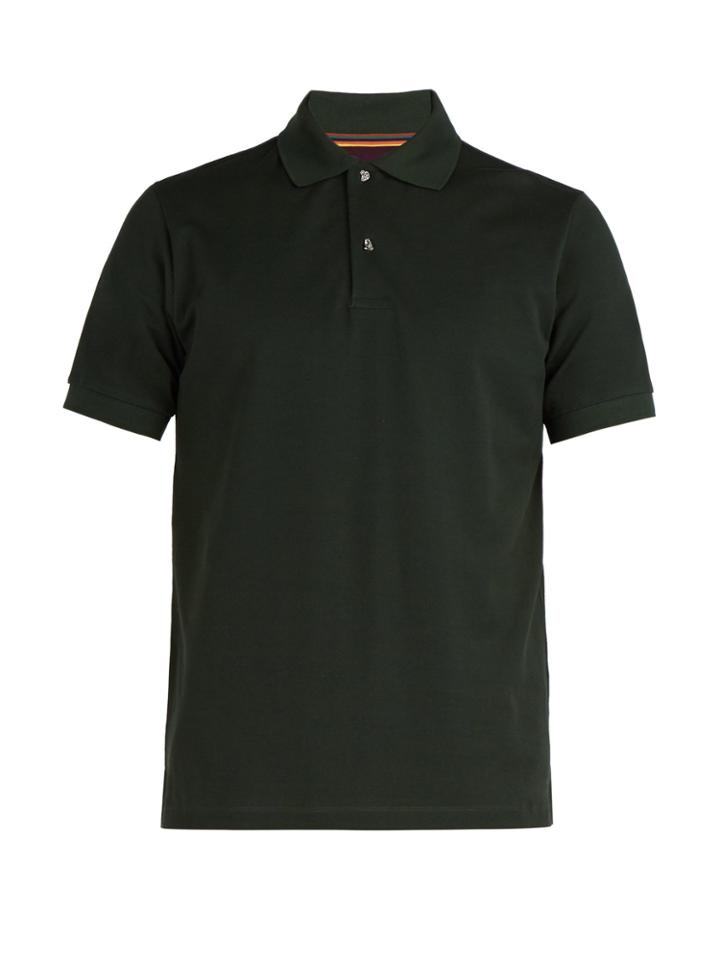 Paul Smith Charm Button Cotton-piqu Polo Shirt