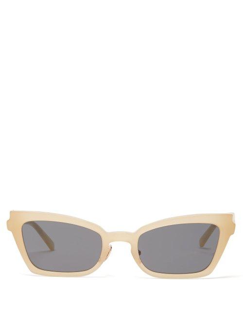 Matchesfashion.com Self-portrait - Eloise Cat Eye Acetate Sunglasses - Womens - Ivory