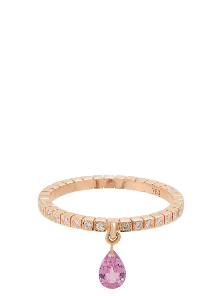 Diane Kordas Diamond, Sapphire & Rose-gold Ring