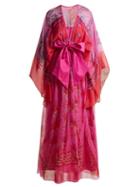 Matchesfashion.com Zandra Rhodes - Summer Collection The 1973 Field Of Lilies Gown - Womens - Pink