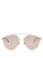 Matchesfashion.com Dior Eyewear - Diorsorealrise Cat Eye Sunglasses - Womens - Pink