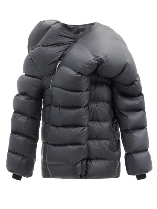 Matchesfashion.com Moncler + Rick Owens - Hikoville Asymmetric Quilted Down Coat - Mens - Black