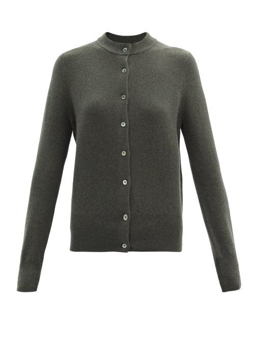 Matchesfashion.com Extreme Cashmere - No. 99 Little Stretch-cashmere Cardigan - Womens - Khaki