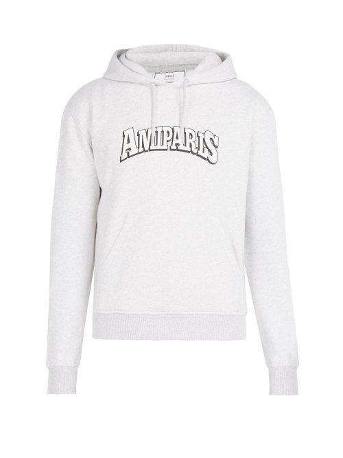 Matchesfashion.com Ami - Amiparis Hooded Sweatshirt - Mens - Grey