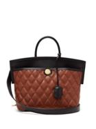 Matchesfashion.com Burberry - Society Small Quilted Leather Tote Bag - Womens - Tan Multi