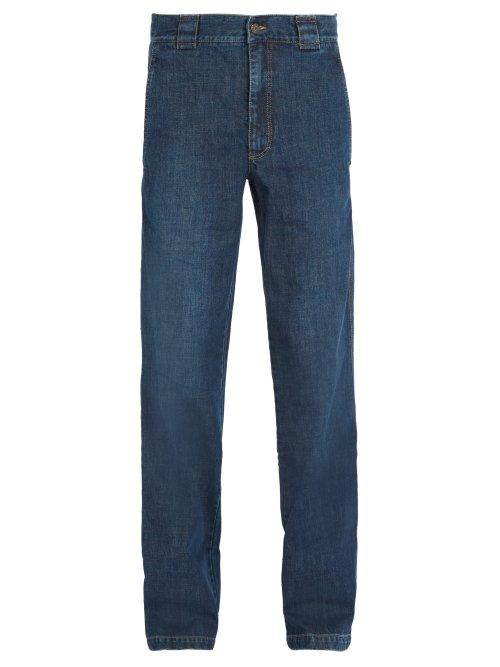 Matchesfashion.com Lanvin - Washed Straight Leg Jeans - Mens - Navy