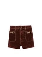 Matchesfashion.com Gucci - Gg Horsebit Hardware Denim Shorts - Mens - Brown