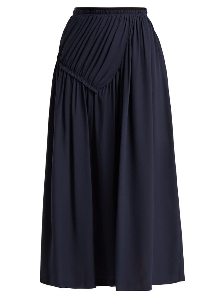 Joseph Collins Draped Silk Skirt