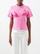 Jacquemus - Bikini-print Cotton-jersey T-shirt - Womens - Pink