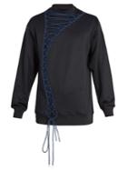 Marques'almeida Lace-up Cotton-blend Sweatshirt
