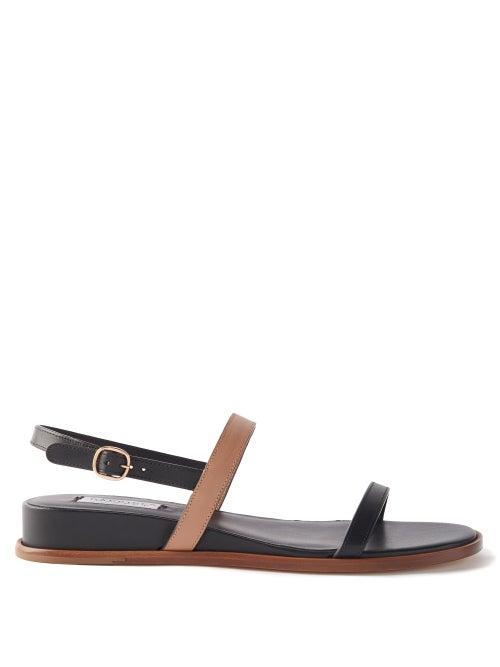 Gabriela Hearst - Basia Leather Sandals - Womens - Black Multi