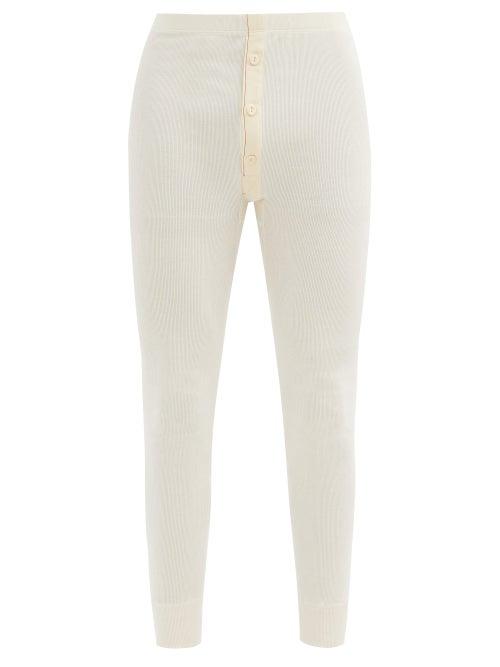 Matchesfashion.com Hemen Biarritz - Organic-cotton Blend Jersey Thermal Leggings - Mens - Cream