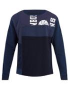 Matchesfashion.com Longjourney - Contrast Panel Cotton Jersey Sweatshirt - Mens - Navy