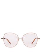 Matchesfashion.com Le Specs - Grand Entrance Round Frame Glasses - Womens - Rose Gold