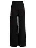 J.w.anderson Wide-leg Cotton And Wool-blend Trousers
