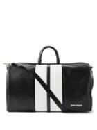 Palm Angels - Striped Leather Holdall - Mens - Black