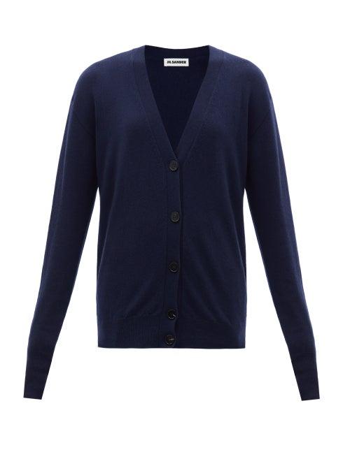 Ladies Rtw Jil Sander - Cashmere Cardigan - Womens - Navy