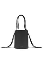 Matchesfashion.com Mansur Gavriel - Fringe Red Lined Leather Bucket Bag - Womens - Black