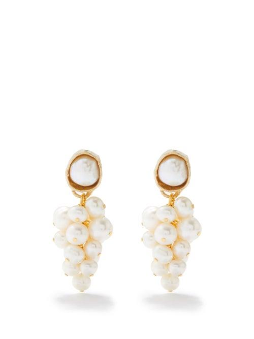 Anita Berisha - Victorian Pearl & 14t Gold-plated Earrings - Womens - Pearl
