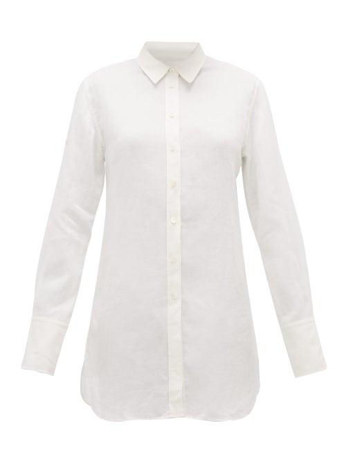 Matchesfashion.com Joseph - Bora Ramie-voile Longline Shirt - Womens - Ivory