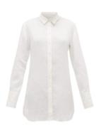 Matchesfashion.com Joseph - Bora Ramie-voile Longline Shirt - Womens - Ivory