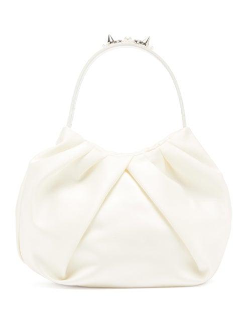 Matchesfashion.com Simone Rocha - Embellished Pleated Satin Handbag - Womens - Cream