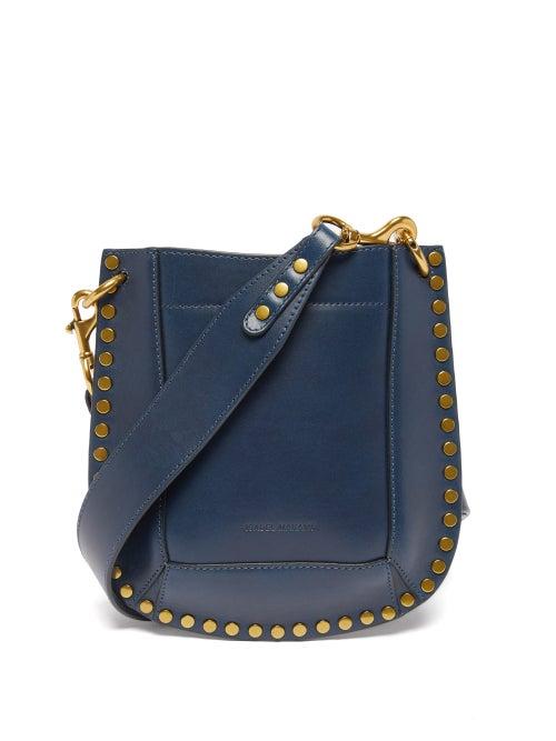 Isabel Marant - Nasko Studded Leather Shoulder Bag - Womens - Navy