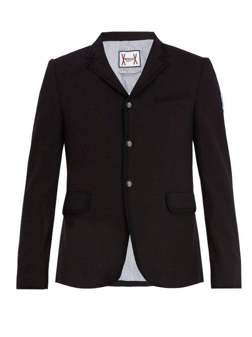 Matchesfashion.com Moncler - Single Breasted Cotton Blazer - Mens - Multi