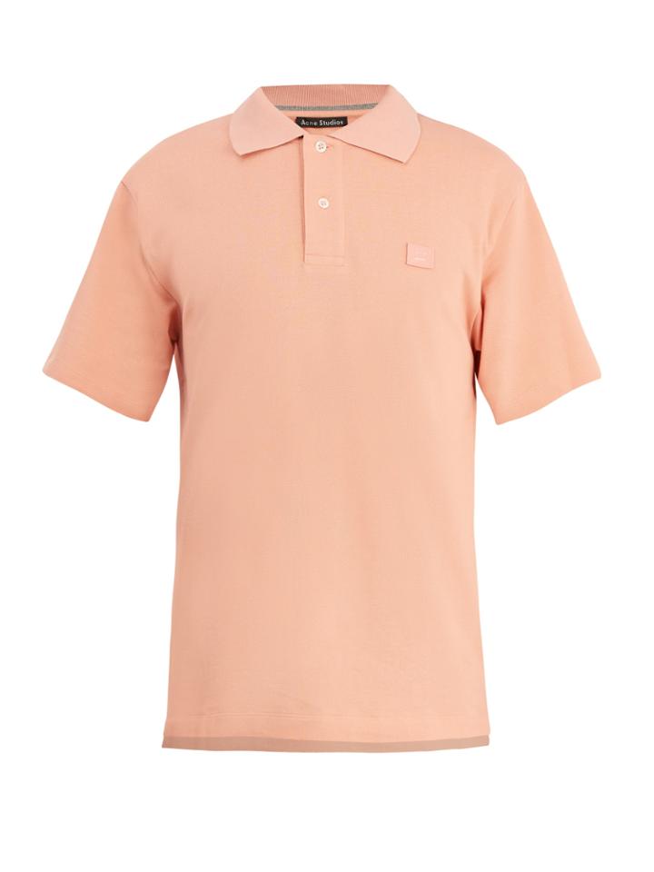 Acne Studios Newark Face-patch Cotton Polo Shirt
