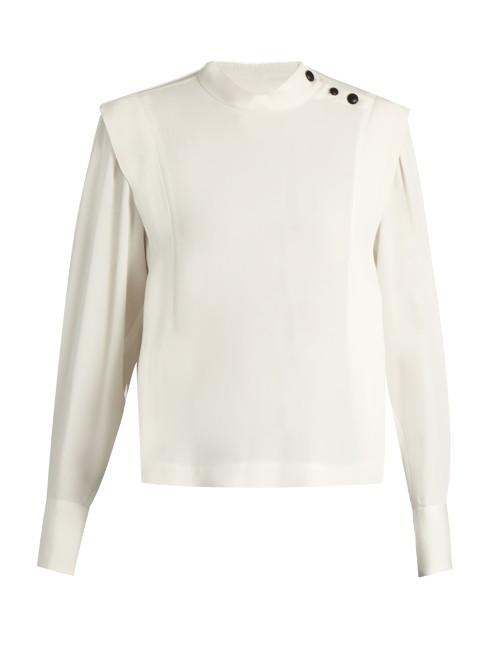 Isabel Marant Belissa High-neck Crepe Top