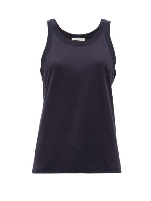 Matchesfashion.com The Row - Frankie Sleeveless Cotton Tank Top - Womens - Navy