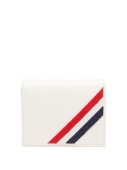 Matchesfashion.com Thom Browne - Grained-leather Cardholder - Mens - White