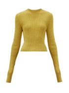 Matchesfashion.com Bottega Veneta - Ribbed-knit Sweater - Womens - Yellow