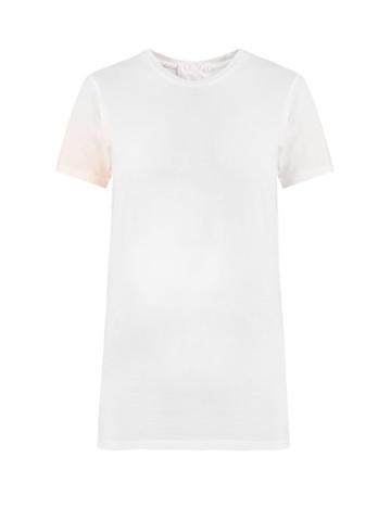Matchesfashion.com Audrey Louise Reynolds - Ombr Cotton Jersey T Shirt - Womens - Pink White